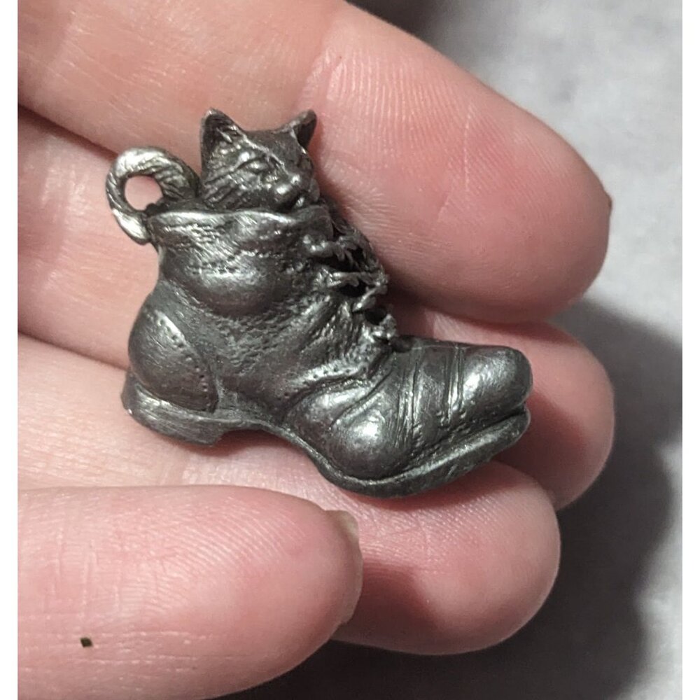 Vintage Miniature Pewter Cat Set (4) - Picture 7 of 7